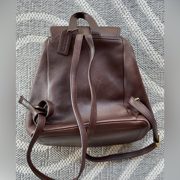 COACH legacy Hamptons backpack chestnut brown soft leather medium vgc - Picture 3 of 14